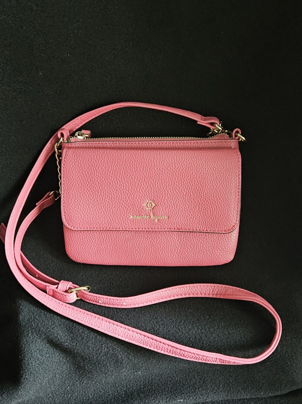 Nanette Lepore Pink Crossbody Faux Leather Bag
